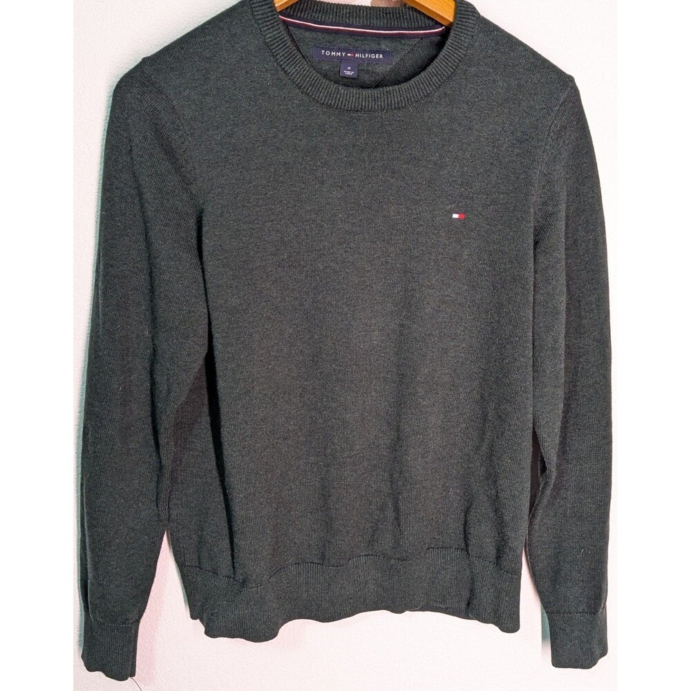 Tommy Hilfiger Cotton Green Pullover Men's Size Medium M (937)